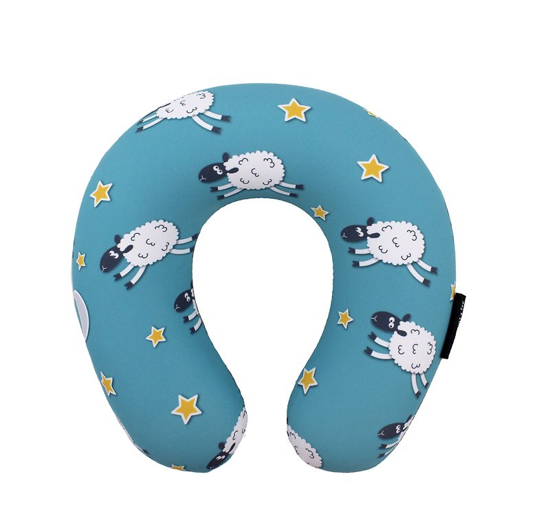 小綿羊  小孩專用 - 涼感記憶綿頸枕 (附收納袋) - 枕頭/抱枕 - 其他人造纖維 藍色