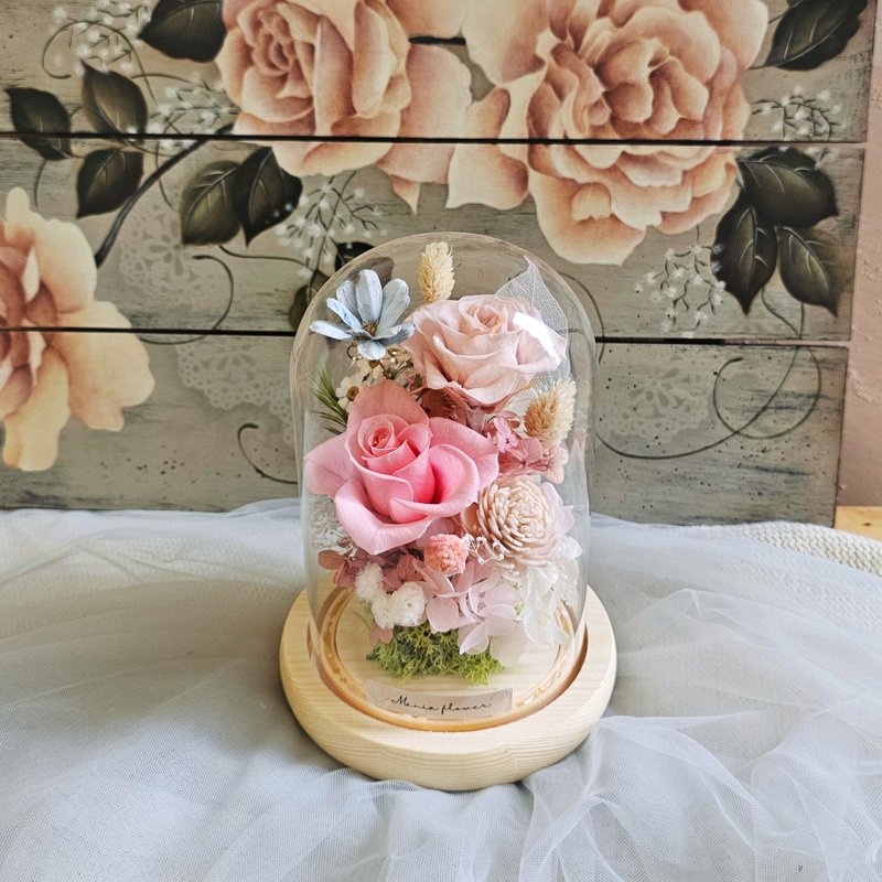 Rose glass shade/milk tea powder trough lamp model ready for shipment quickly - Dried Flowers & Bouquets - Plants & Flowers Pink