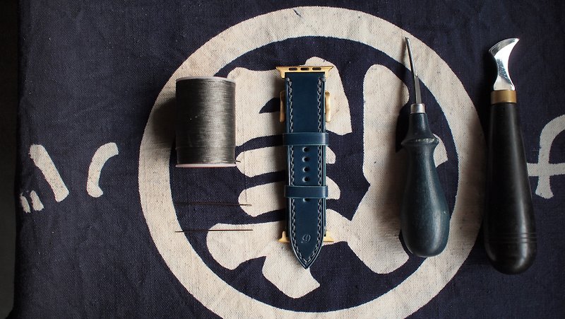 Apple watch strap custom Japanese cordonette leather - Watchbands - Genuine Leather 