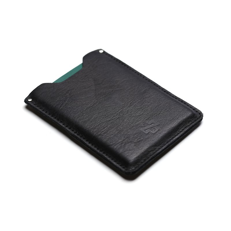 NERO BAG passport protection bag genuine leather cowhide dark night black - อื่นๆ - หนังแท้ สีดำ