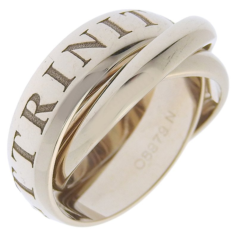 【日本直送】カルティエ CARTIER トリニティ 8号 リング・指輪 1998年クリスマス限定 K18WG 約10.2g レディース【中古】 - 戒指 - 貴金屬 銀色