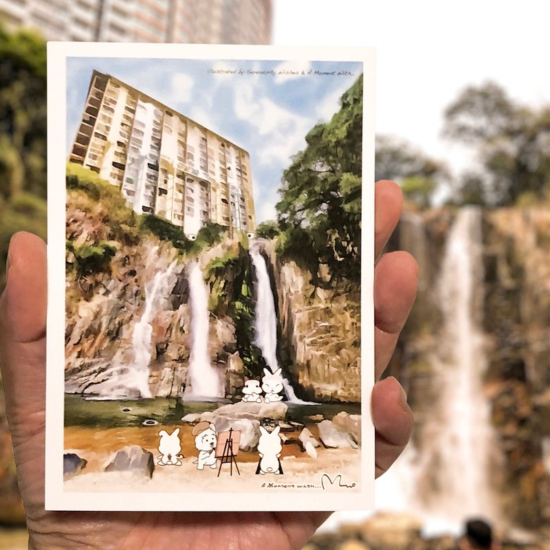 肶肶兔 & friends postcard roaming Hong Kong | Streets and alleys series - การ์ด/โปสการ์ด - กระดาษ 