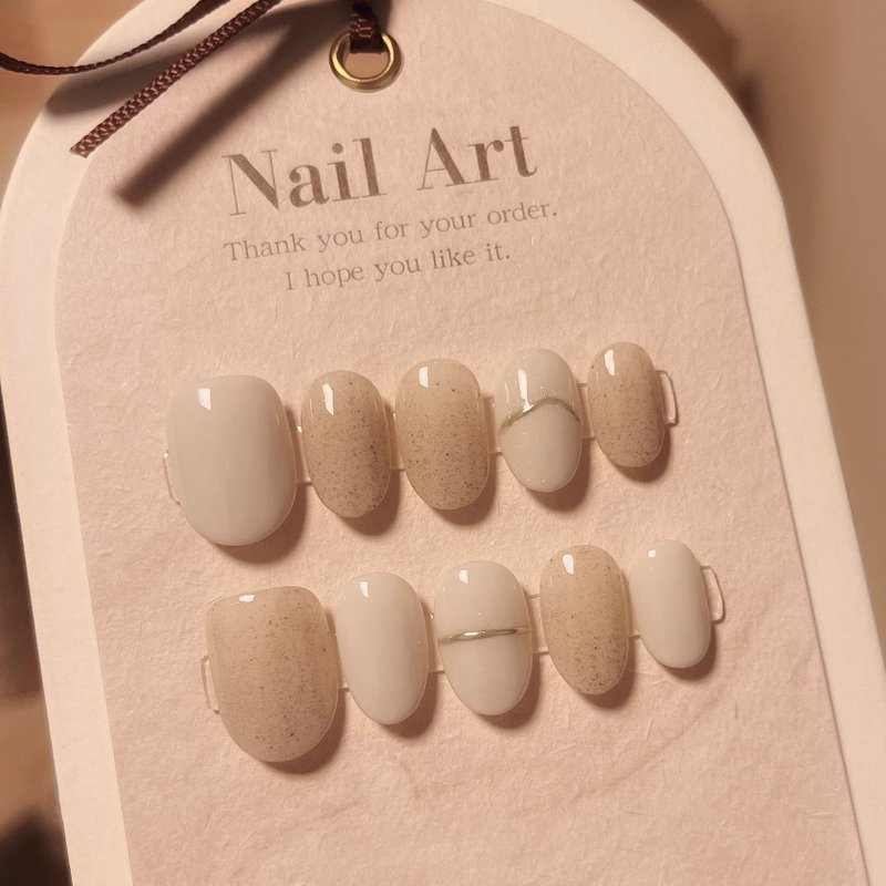 [Metallic Lines #Gravel] Free tool set and transparent storage box - Nail Polish & Acrylic Nails - Other Materials Khaki