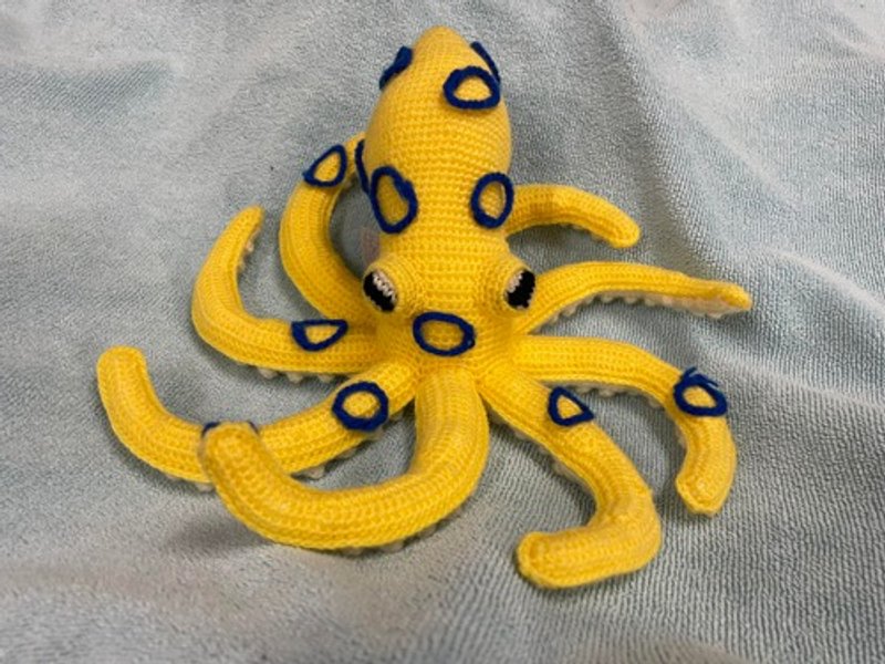 かぎ針編み海洋生物ヒョウモンダコかわいい編みぐるみ - 編織/刺繡/羊毛氈/縫紉 - 棉．麻 