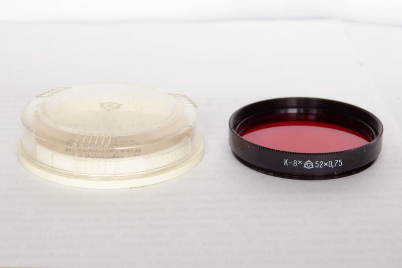 tested K-8x 52mm red lens filter 52x0.75 52x0,75 USSR LZOS for Helios-44M-4 box - 相機/拍立得/底片相機 - 其他材質 紅色