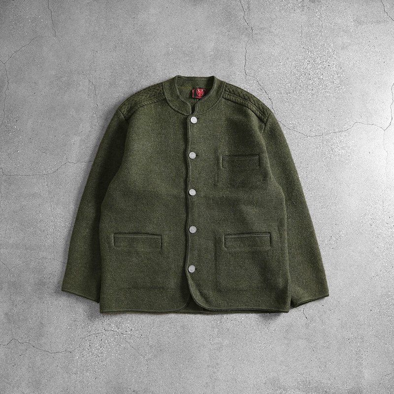 Tyrol Boiled Wool Jacket - Men's Sweaters - Wool Green