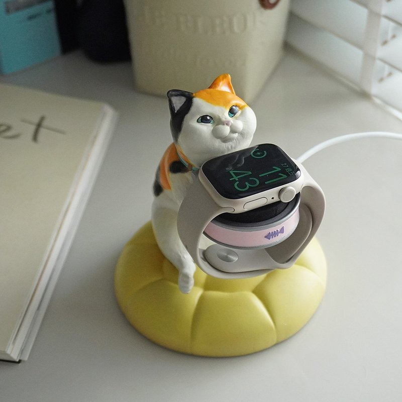 Apple Watch 療癒寵物充電座 / 香氛座 / 禮物推薦 三花貓 - 裝飾/擺設  - 其他材質 橘色