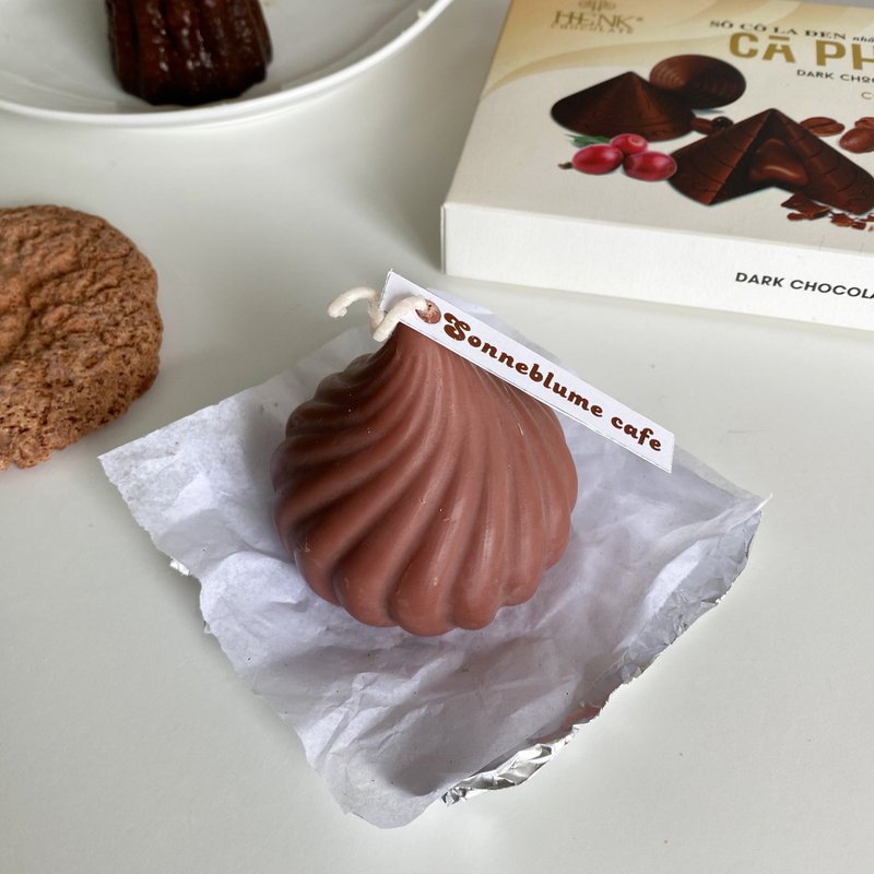 黑巧克力香味大豆蠟香薰蠟燭 - 香氛蠟燭/燭台 - 其他材質 咖啡色