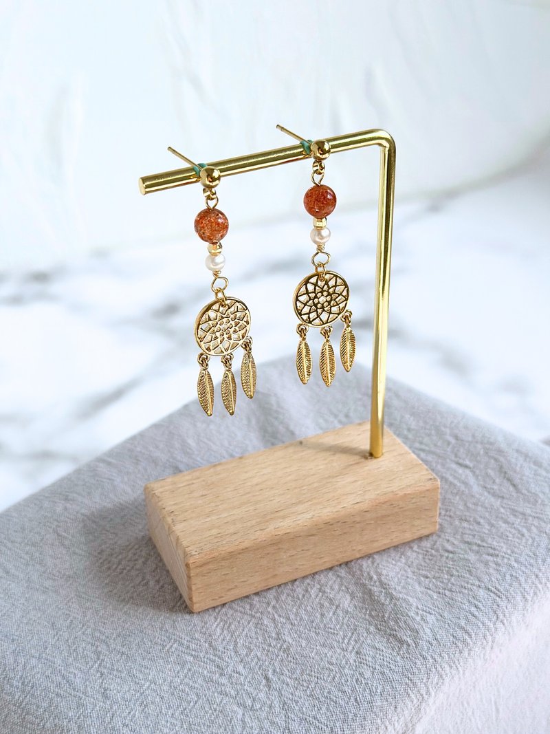 [Crystal Mine Earrings] Stone/Pearl/Dream Catcher/Anti-allergic Ear Acupuncture - Earrings & Clip-ons - Crystal 