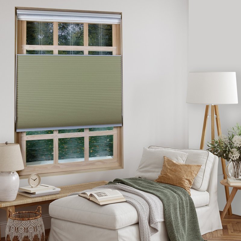 Avocado Up and Down Double Loop Bead Chain Blackout Honeycomb Blinds (Avocado) - ม่านและป้ายประตู - เส้นใยสังเคราะห์ 