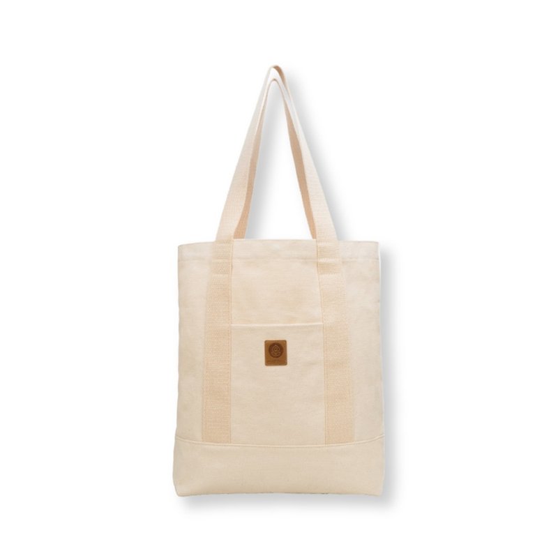 【Mukasa】簡約帆布提袋 - 燕麥色 - MUK-21554 - 運動配件 - 棉．麻 白色