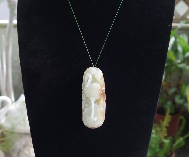 Antique white clearance jade pendant