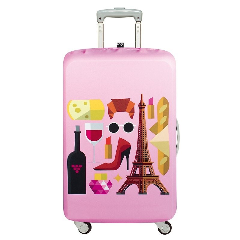 LOQI 行李箱外套／新巴黎 LLHEYPA【L號】 - 行李箱 / 旅行喼 - 塑膠 粉紅色