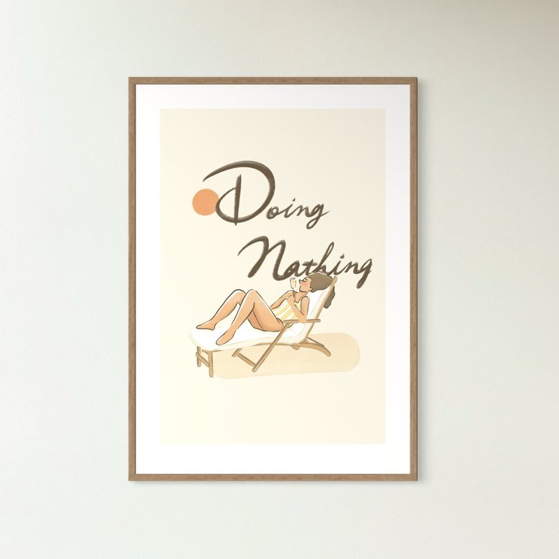 Doing nothing 印刷畫作 牆壁裝飾 - 海報/掛畫/掛布 - 紙 白色