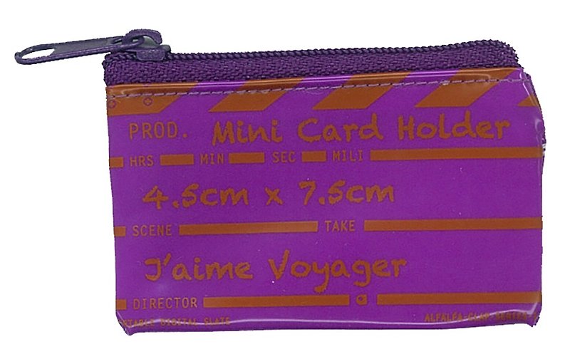 Director clap Mini card holder - Purple  - ที่ห้อยกุญแจ - พลาสติก สีม่วง