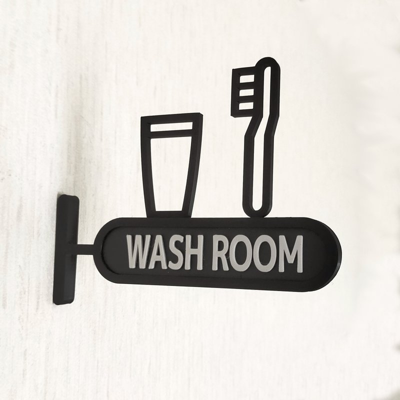 Wash sign protruding type - Other - Plastic 