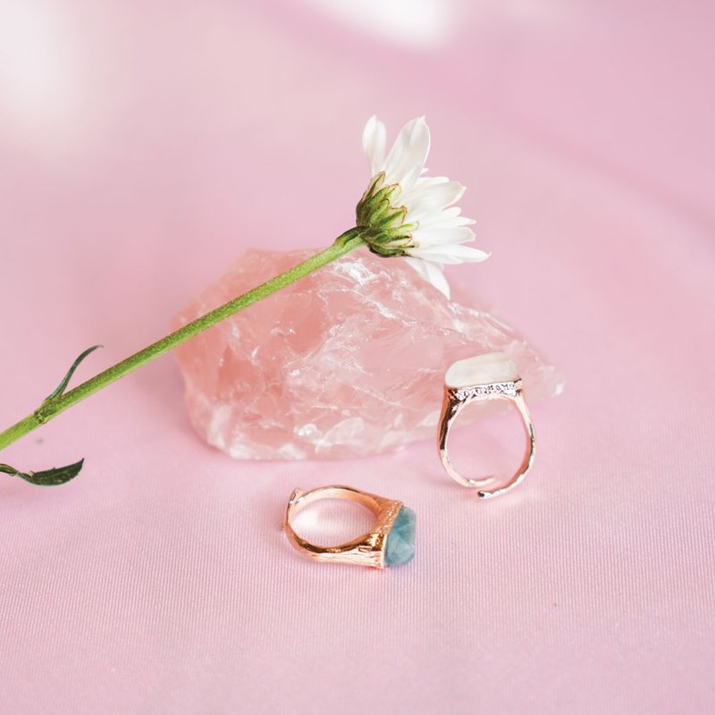 Audrey Ring - 戒指 - 半寶石 粉紅色