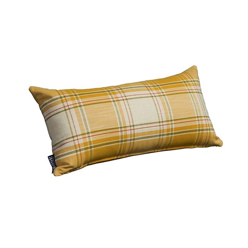 fabric. Plaid lumbar pillow-[有情门] - Pillows & Cushions - Cotton & Hemp 