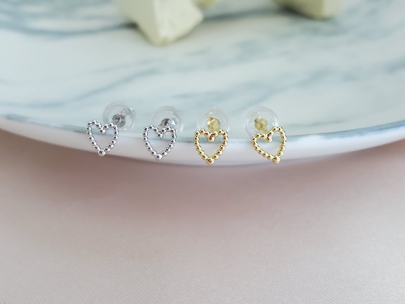 925 Silver Heart Earrings ~ Tiny Studs ~ Dainty Earrings ~ Small Stud Earrings - Earrings & Clip-ons - Sterling Silver Silver