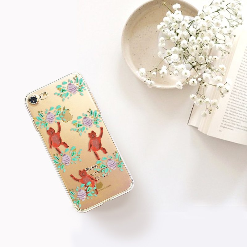 Animal clear phone case Floral clear iPhone x Case OPPO r11 case LG v30+ case S8 - Phone Cases - Plastic Green