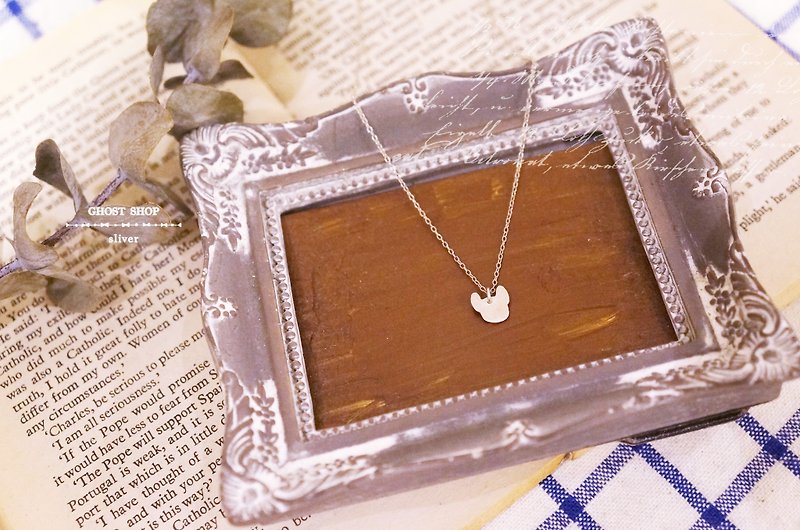 French Handmade Silver Necklace-My little frenchie - สร้อยคอ - วัสดุอื่นๆ สีเงิน