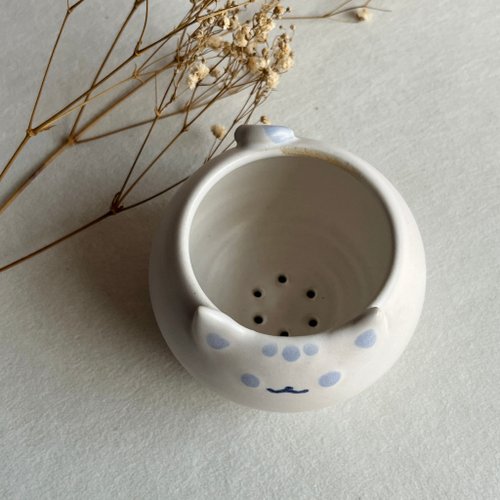 陶芸　手作り陶器　花入　自然薯図柄 植木鉢 花入 陶芸 手作り陶器 - ショップ ツーもち-陶磁器 観葉