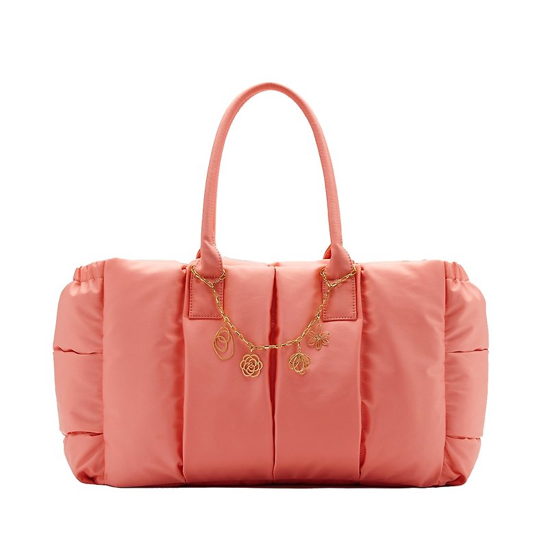 VOUS Luxury Mother Bag Rose Quartz + Golden Spring Goddess Charm Set - กระเป๋าคุณแม่ - เส้นใยสังเคราะห์ สึชมพู