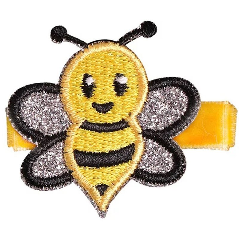 蜜蜂髮夾 全包布手工髮飾 Bee - 髮圈/髮夾 - 聚酯纖維 橘色
