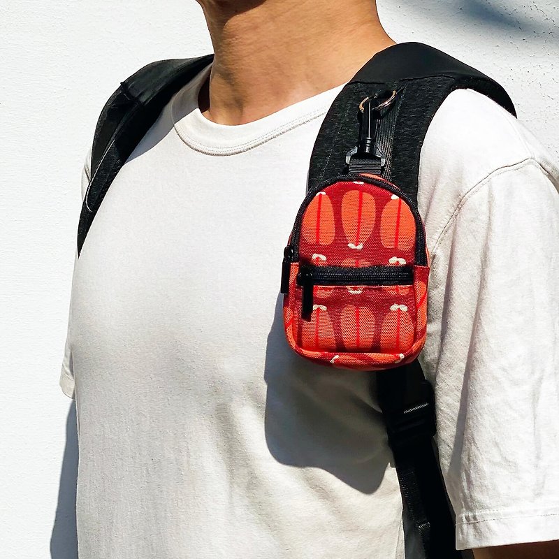 [Jin Yuan Xing] Mullet roe backpack style coin purse (red) l key bag storage bag small bag wallet - กระเป๋าใส่เหรียญ - เส้นใยสังเคราะห์ หลากหลายสี