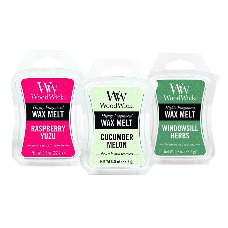 【VIVAWANG】 WW1oz Scented Lavatory Wax (fruit three groups) raspberry sweet orange + pastoral green melon + windowsill green - Candles & Candle Holders - Wax Multicolor