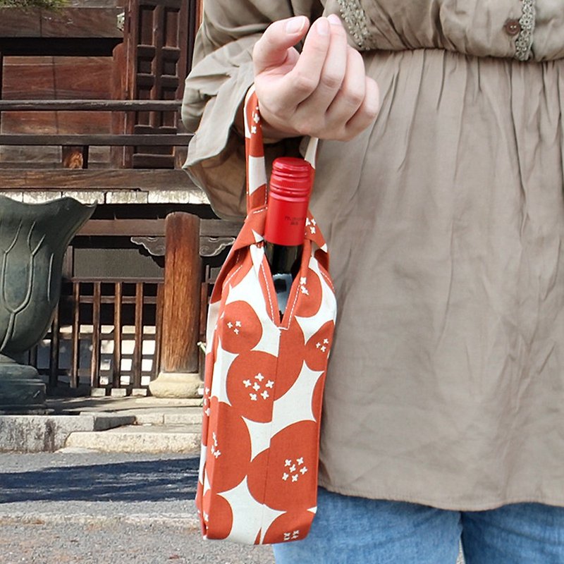 Chuyu台湾花布布ワインボトルバッグ/プラスチック削減アクション環境保護ワインボトルバッグ/ハンドワインボトルバッグ - ドリンクホルダー - その他の素材 多色