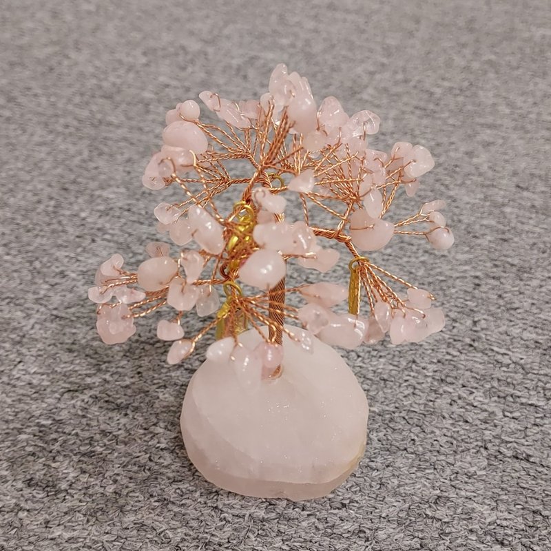 粉晶配粉晶原石樹 - 增加姻緣運 人緣運 - 擺飾/家飾品 - 水晶 
