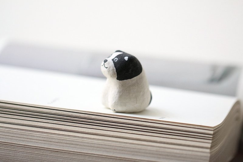 Black DOG∣ handmade paper-plastic dog - ตุ๊กตา - กระดาษ 