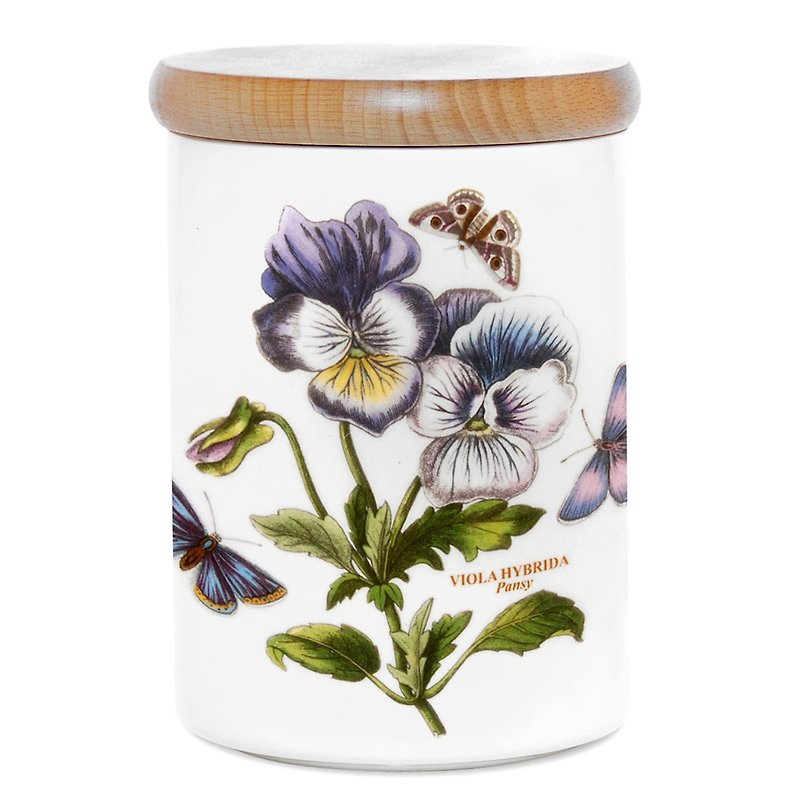 Portmeirion Botanic Garden Storage Jar 5.5 inch Pansy - Cookware - Pottery Purple