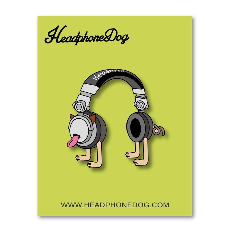 HeadphoneDog耳機狗 造型金屬徽章/胸章 - 徽章/別針 - 其他金屬 
