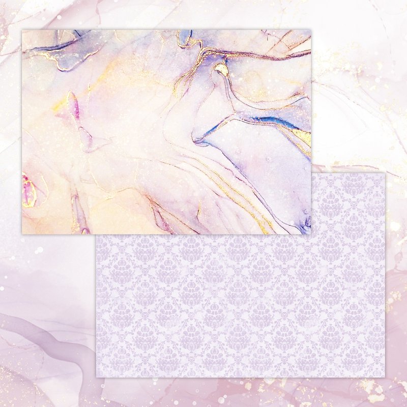 A4 August Marble Design paper Lilac ( 20sheets / 40sheets ) - Notebooks & Journals - Paper Black