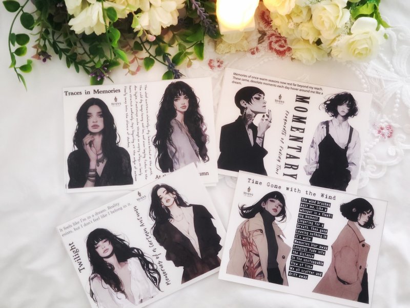 decadent beauty Person Sticker - White Printed PET (philip's store) - 貼紙 - 紙 黑色