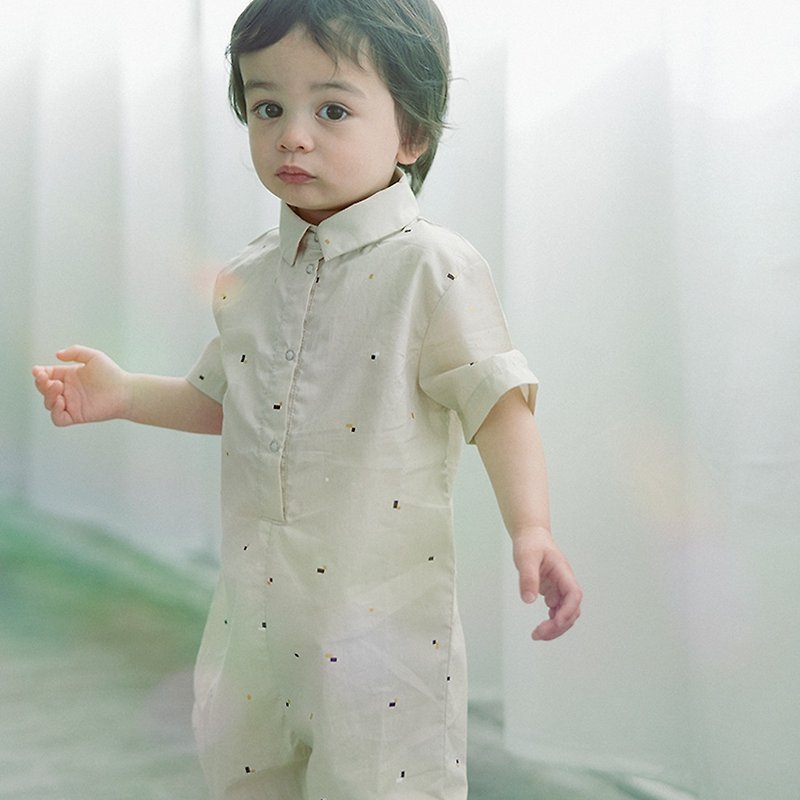 Japan Haruulala [New One-piece Pants 4 Colors Children's] 1-2 years old Organic Cotton / Girls Boys / / Direct from Japan - เสื้อยืด - ผ้าฝ้าย/ผ้าลินิน ขาว