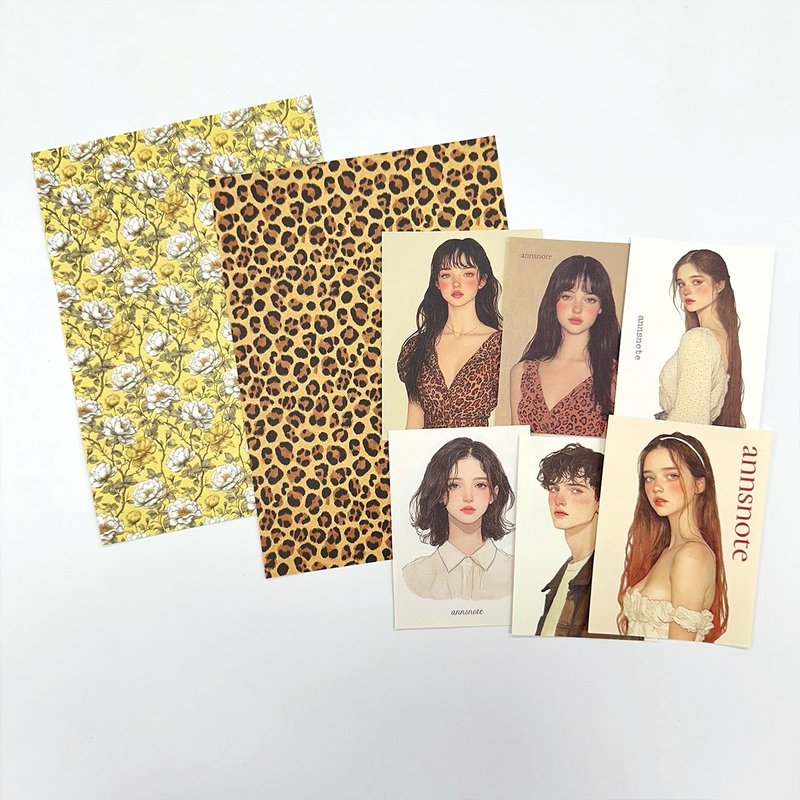 Collage pack 3 Brown Sticker MIX (anns note) vintage - 貼紙 - 紙 咖啡色