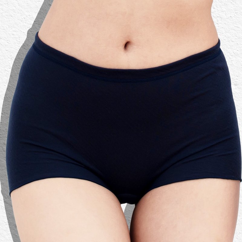 【Made in Japan】肌にやさしいコットン100ショーツ　ふわふわやわらかで敏感肌の方にもおすすめ - 女內衣褲 - 棉．麻 黑色