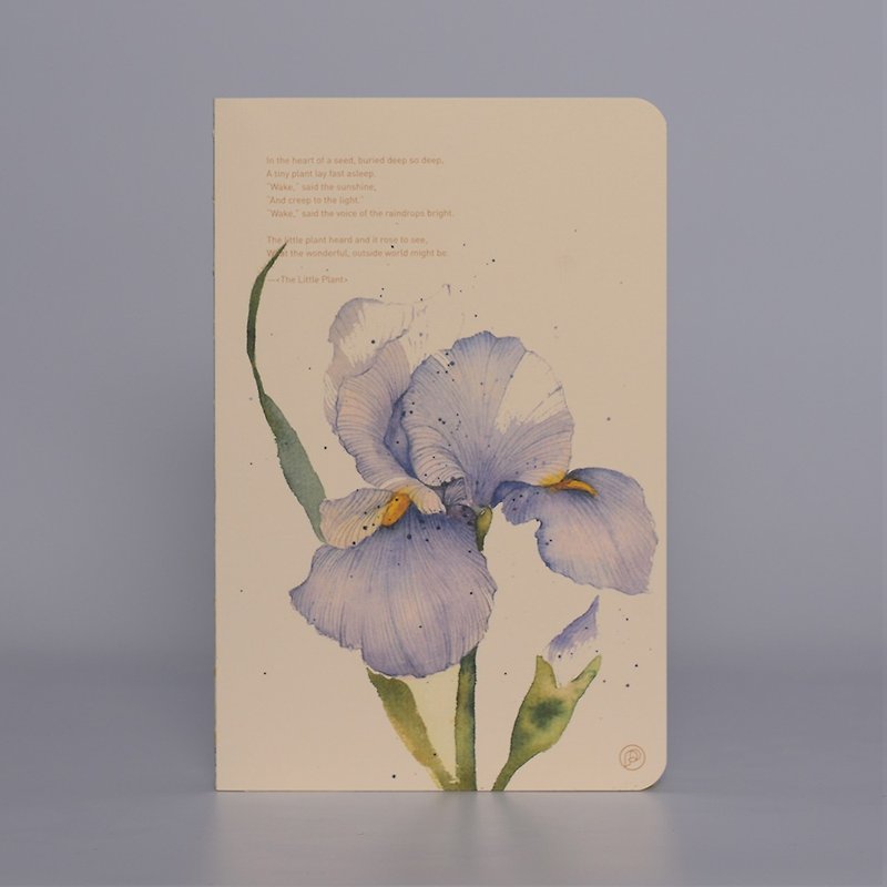 Watercolor plant checkered inner page notebook illustrator cooperation - สมุดบันทึก/สมุดปฏิทิน - กระดาษ 