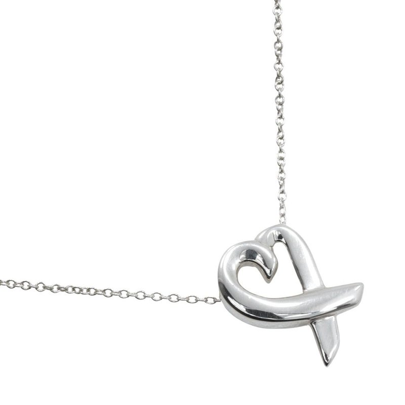 【日本直送】ティファニー TIFFANY&Co. ラビングハート ネックレス パロマ・ピカソ シルバー925 ハート 約2.9g レディース【中古】 - 項鍊 - 銀 銀色