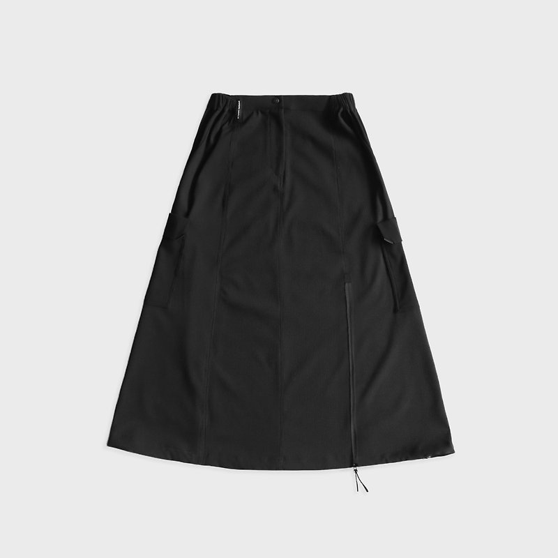 DYCTEAM - RePET patch pocket work long skirt (black) - Skirts - Other Materials Black