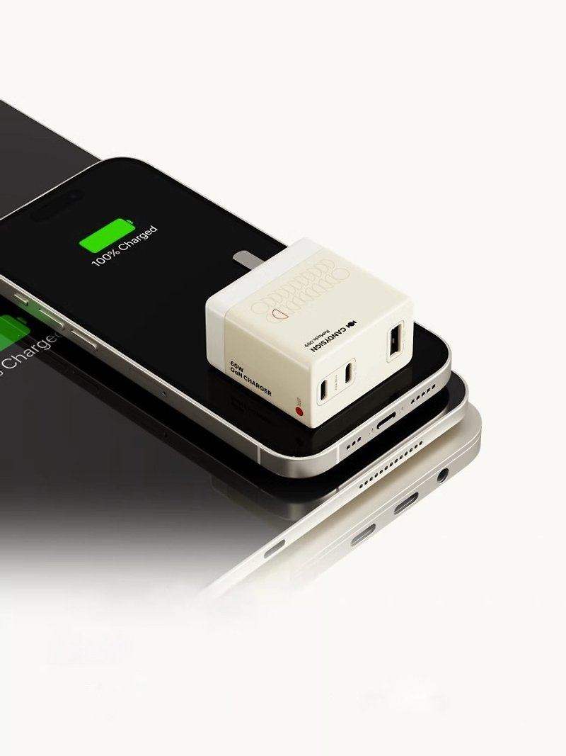 65W充電器 快充充電器 快充USB充電頭 蘋果華為三星通用 - 無線充電器 - 塑膠 白色