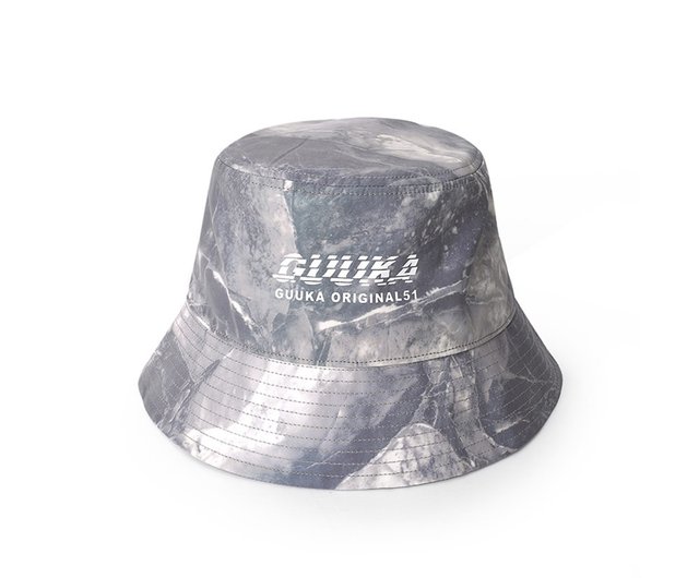 双11 限定 俯瞰山河底紋漁夫帽男女同款反光遮陽帽 設計館nbno 帽子 Pinkoi