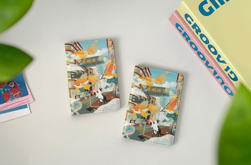 [Cat on the Street - Endless Fun] Passport Case丨Hong Kong Features丨Amazing Studio - Passport Holders & Cases - Faux Leather Multicolor