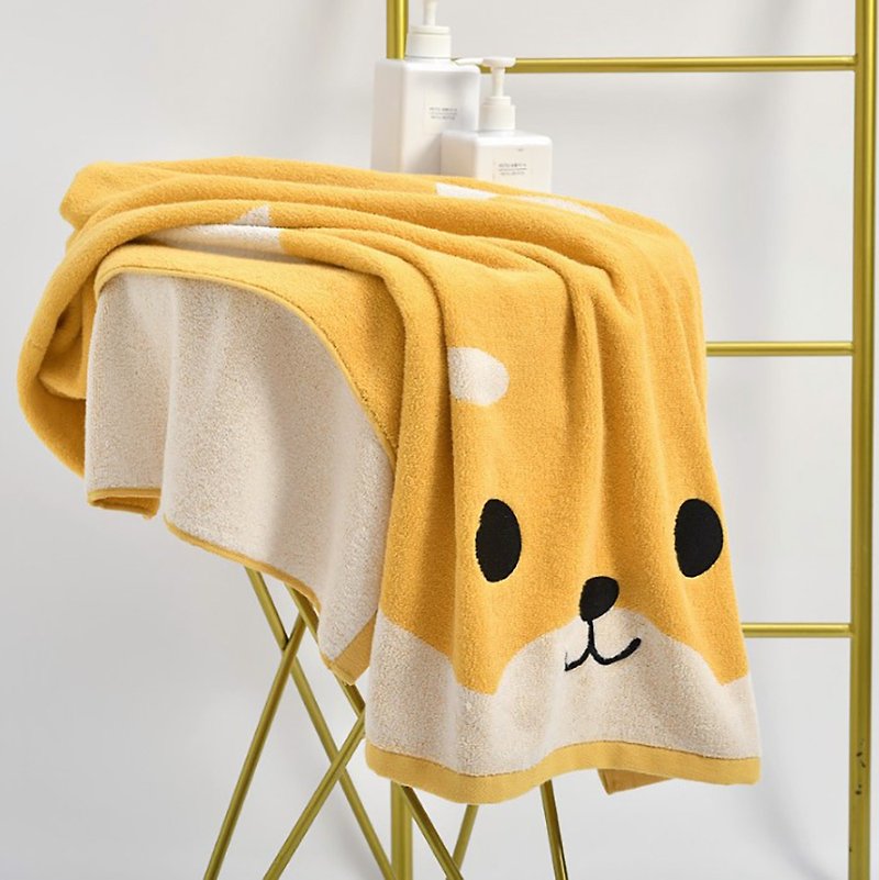 Shiba Inu University Shiba Inu Cotton Embroidery Bath Towel Cotton Bath Towel Beach Towel Beach Towel Large Bath Towel