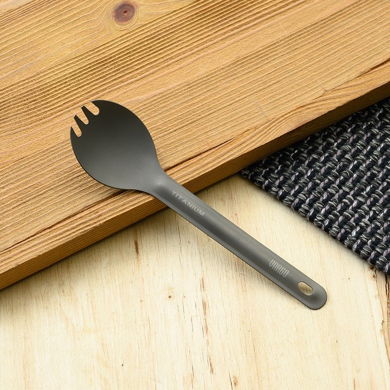 【美國 Vargo】Titanium Spork ULV 超輕量純鈦湯叉 鈦金色 #T212 - 刀叉/湯匙/餐具組 - 其他材質 