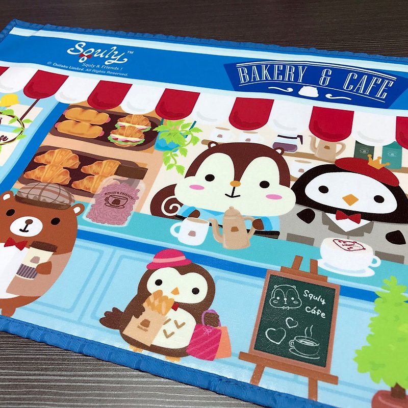 Squly & Friends Placemat (Squly Cafe) - F002SQH - Place Mats & Dining Décor - Polyester Blue
