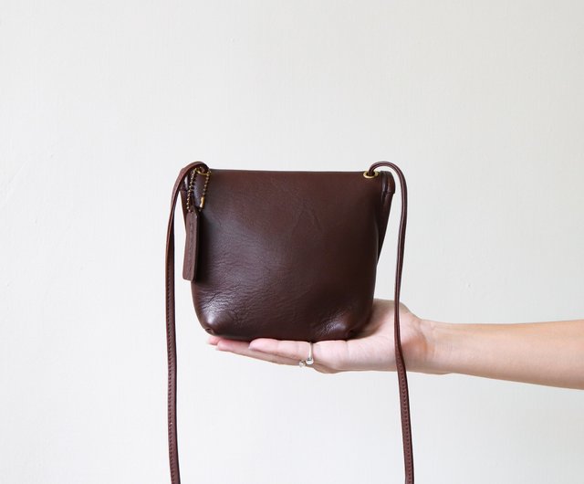 コジコジです。 ミニスクエアバッグ☆ダークブラウン ヴィンテージコーチ ダークブラウン ミニクロスボディバッグ